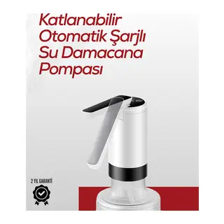 Akıllı Şarjlı Damacana Pompası Tek Tuşla Su Dolum