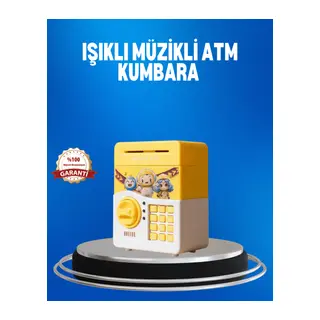 Çocuklar İçin Sarı Elektronik Şifreli Para Biriktirme Kumbarası