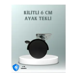 Zemin Korumalı 6 cm Kilitli Döner Ayak