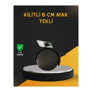 Mobilya İçin Kilitli 6 cm Ayak Tekli Satış