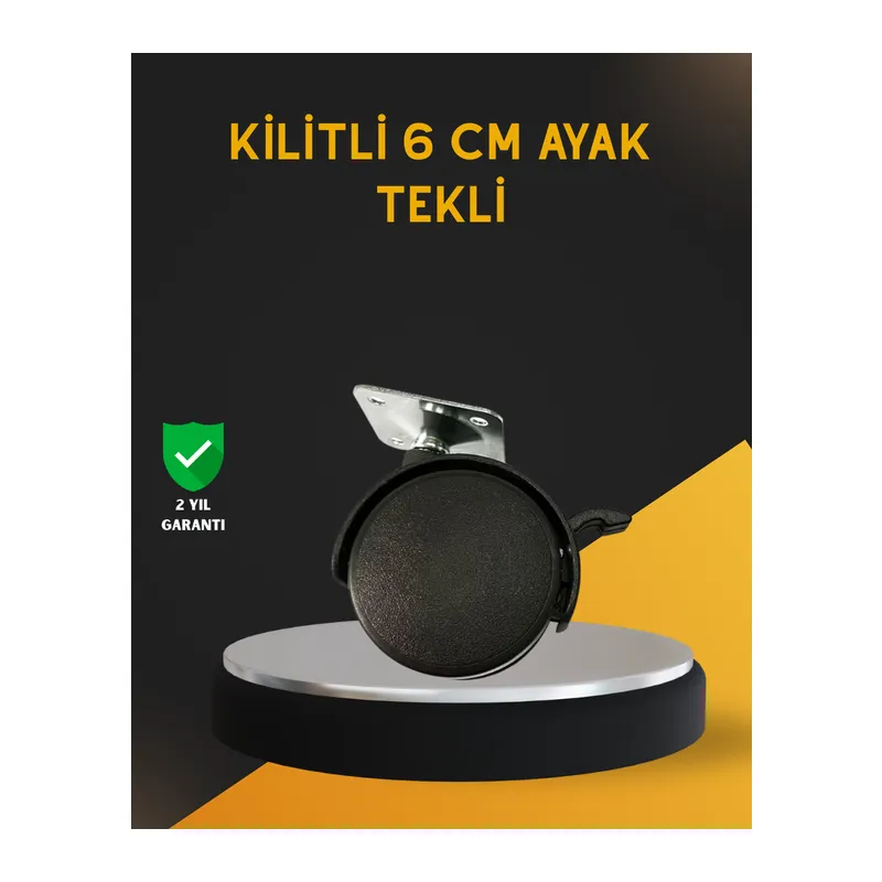 Mobilya İçin Kilitli 6 cm Ayak Tekli Satış