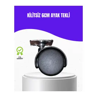 6 cm Kilitsiz Masa Ayağı Tekli Döner Tekerlek