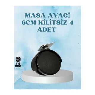 Kilitsiz Mobilya Tekerleği 6 cm 4 Adet Dayanıklı Tasarım