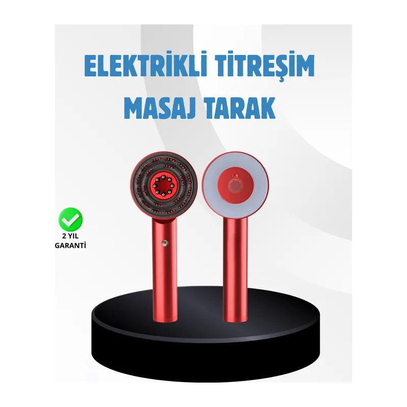 Saç Büyüme Destekleyici Elektrikli Masaj Tarak LED ve Titreşimli