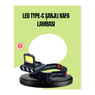 800 Lumen Çok Fonksiyonlu LED Kafa Lambası Type C Şarjlı