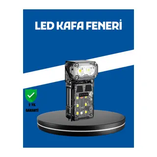 Şarjlı LED Kafa Lambası Manyetik Klipsli El Sensörlü Çok Fonksiyonlu