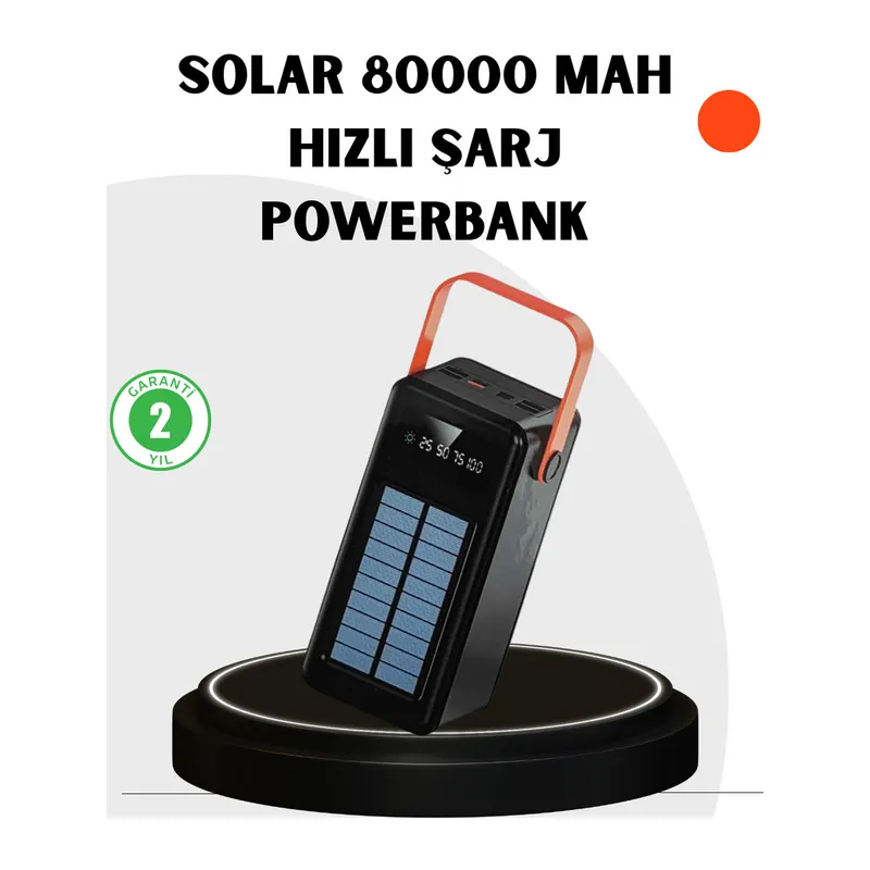 Powerbank Hızlı Şarj Solar Güneş Enerjili Çok Girişli