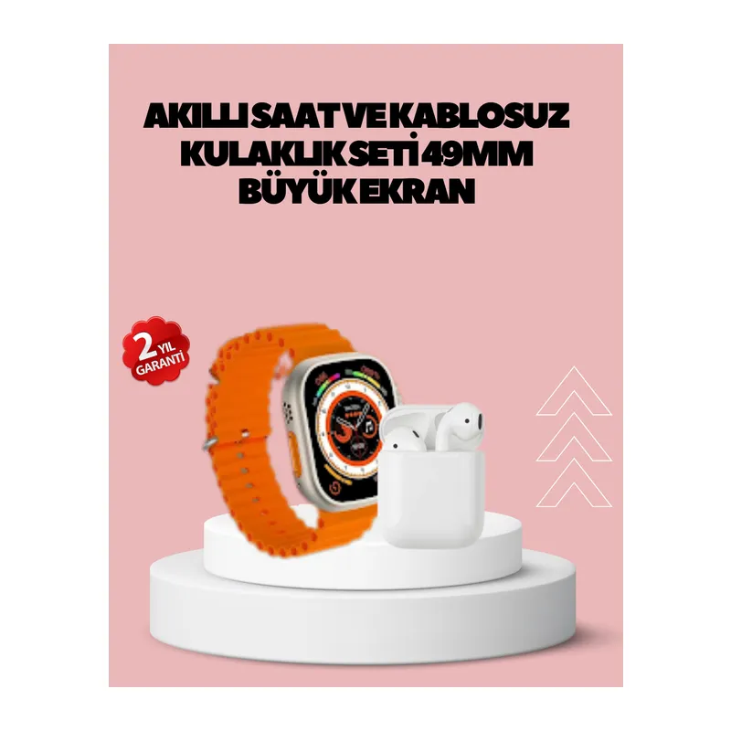 Watch 9 Max Akıllı Saat 45 mm Geniş Ekran Kulaklık Seti