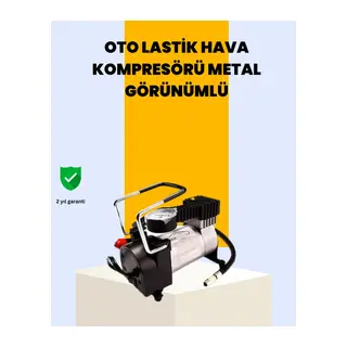 Araç Çakmak Girişli Metal Hava Kompresörü 10A Güçlü Motor
