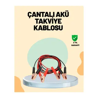 1200 Amper Jumper Kablo 2 Metre Bakır Uçlu Araç Takviye Seti