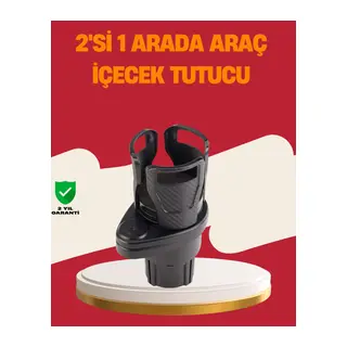 Otomobil Bardak Tutucu İkisi Bir Arada 360° Dönebilen Geniş Kapasiteli