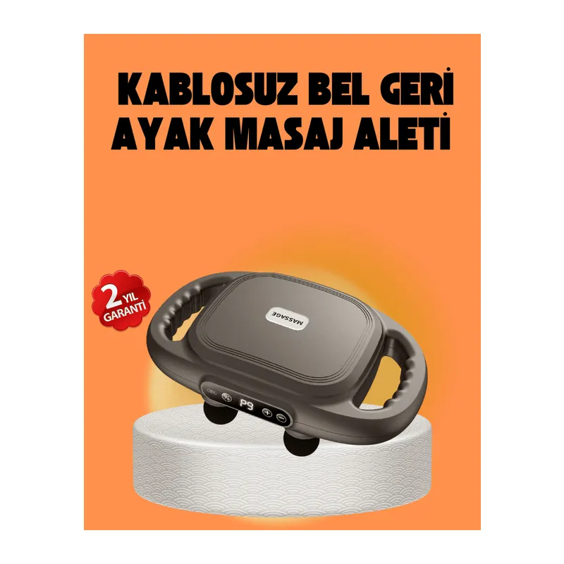 Şarjlı 6 Başlıklı Masaj Tabancası 2000 mAh Sessiz Güçlü Motor