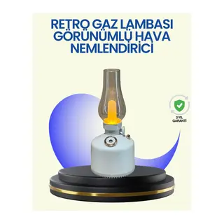 280 ml Tanklı Retro Gaz Lambası Difüzör USB Şarjlı Hava Nemlendirici
