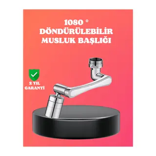 1080° Dönebilen Püskürtme Filtreli Musluk Başlığı Su Tasarruflu
