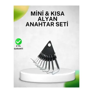 9 Parça Alyan Anahtar Seti Isıl İşlem Görmüş Dayanıklı Çelik