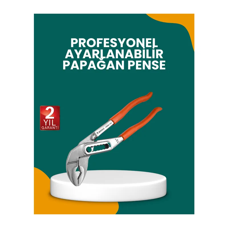 Çelik Alaşımlı Ayarlı Papağan Pense Yalıtımlı Sap