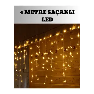 4 Metre Şelale Led Işık Perdesi Dekoratif