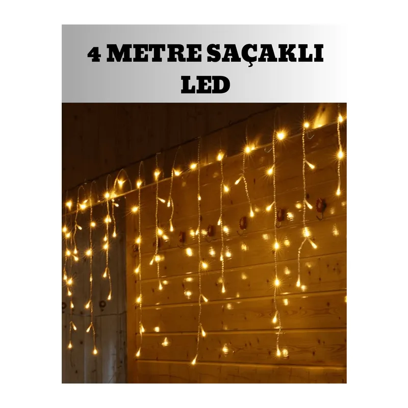 4 Metre Şelale Led Işık Perdesi Dekoratif