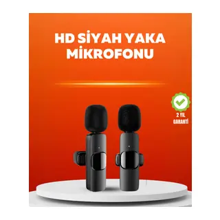 Çift Mikrofonlu Kablosuz Kayıt Seti iPhone Uyumlu Mini Mikrofon
