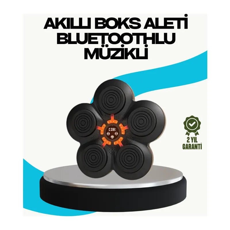 Ev Tipi Akıllı Boks Duvar Paneli Müzikli Bluetoothlu Refleks Geliştirme Cihazı