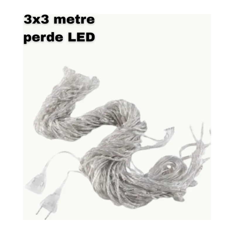 3x3 LED Işık Perdesi Şelale Model İç Dış Mekân Dekorasyonu