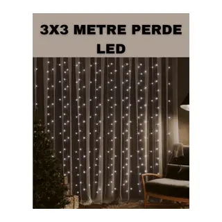 3x3 LED Şelale Perde Işık Kutlama ve Dekor Aydınlatması