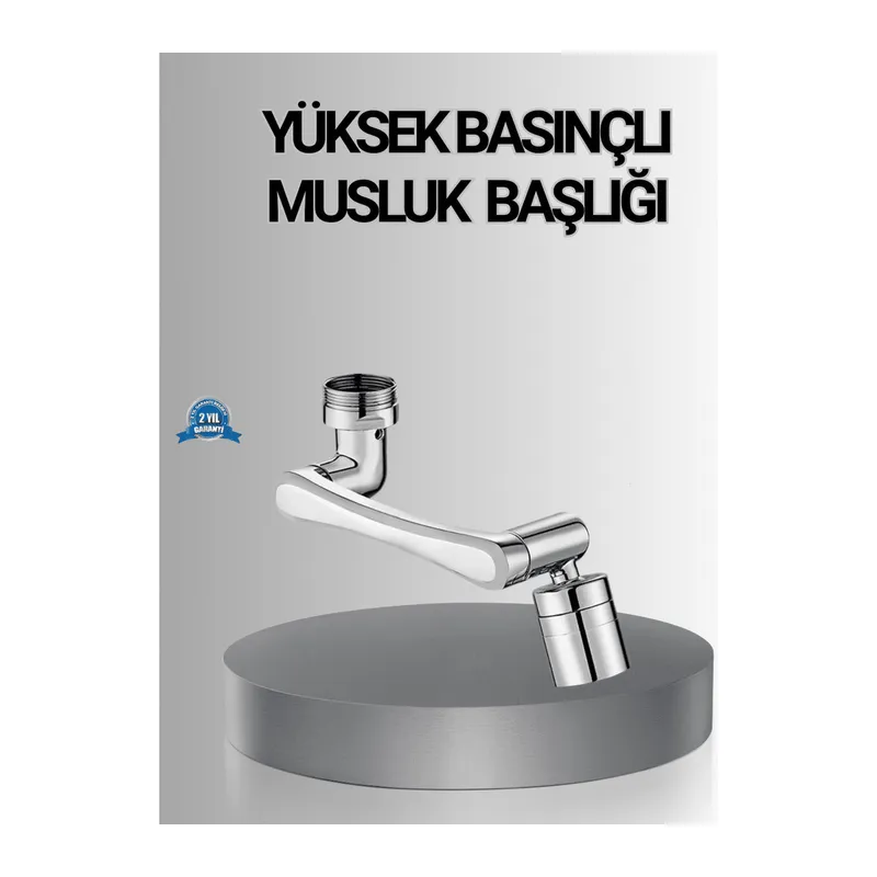 1080° Dönebilen Musluk Başlığı Robotik Kol Havalandırıcı Çok Yönlü Su Yönlendirme