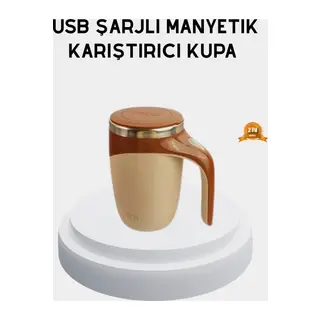 Şarjlı Otomatik Karıştırıcı Kupa Manyetik Mix Kupa Paslanmaz Çelik İç Astar