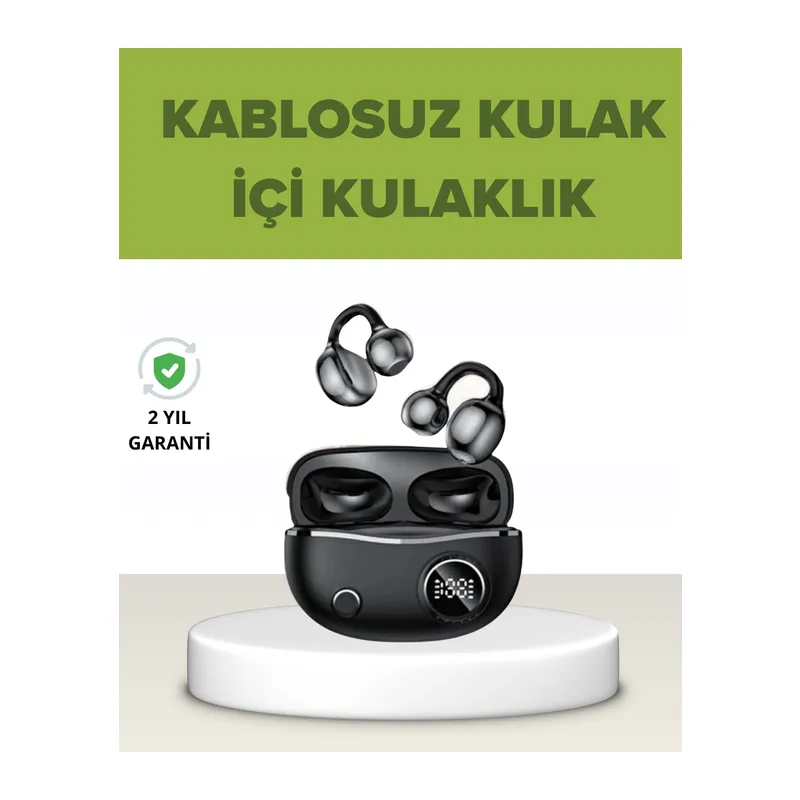Açık Kulak Tasarımlı Bluetooth 5.4 Kablosuz Kulaklık – Uzun Pil Ömrü
