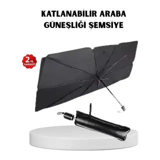 Katlanabilir Ön Cam Güneşliği Şemsiye – Her Araca Uygun Isı ve Işık Koruması