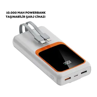 10000 mAh Taşınabilir Şarj Cihazı – Hızlı Şarj, Hafif ve Dayanıklı Tasarım