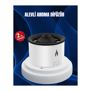 3D Alev Işıklı Aromaterapi Makinesi – 360 ml Su Kapasiteli Sessiz Difüzör
