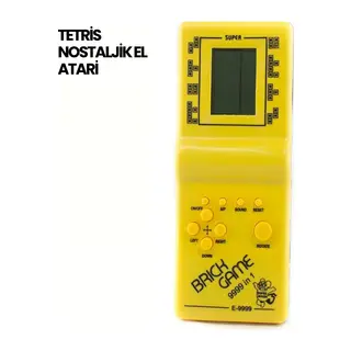 Klasik Gameboy Tetris Oyunu – Taşınabilir Pil ile Çalışan Retro El Konsolu