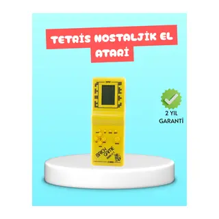 Taşınabilir El Aterisi Gameboy – Klasik Tetris Oyunu, Pil ile Çalışan Mini El Konsolu