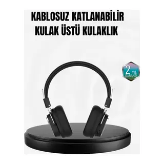 Kablosuz Bluetooth Kulak Üstü Kulaklık Kristal Ses Kalitesi ve Ergonomik Yapı