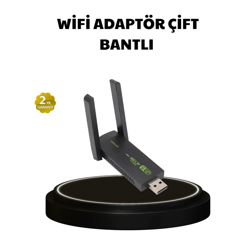 Dual Band USB WiFi Adaptör – 1200 Mbps Hız