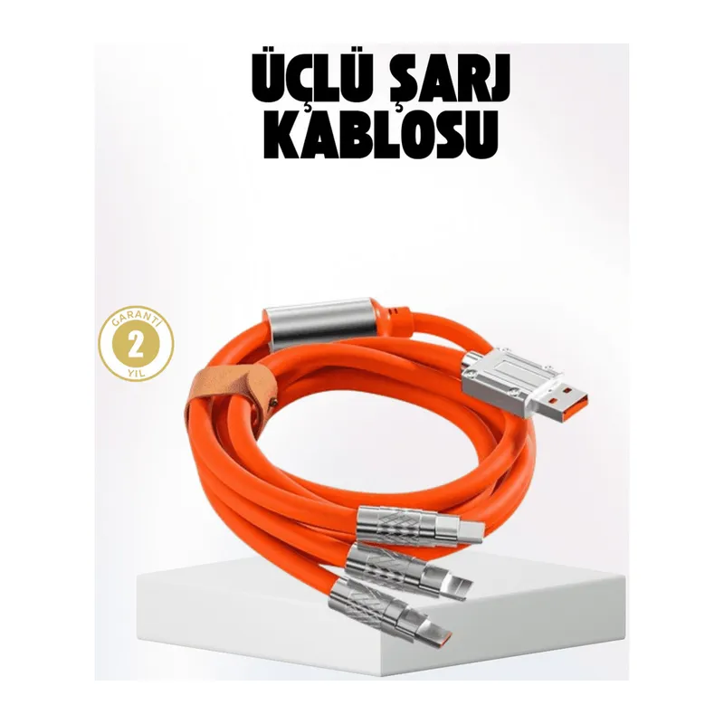 Hızlı Şarj Uyumlu Şarj Kablosu – Esnek Yapı, Güçlü Bağlantı, Yüksek Performans