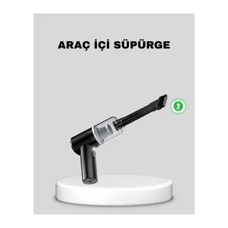 Mini Şarjlı Araç Süpürgesi – 120W Güçlü Motor, 5500PA Vakum Emiş, Yıkanabilir Filtre