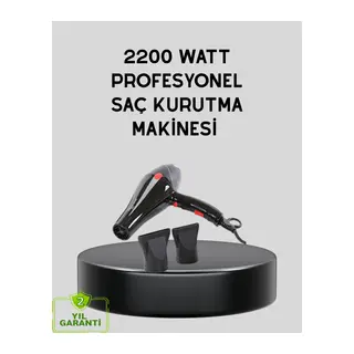 Profesyonel 2200W Fön Makinesi – AC Motorlu, Hızlı Kurutma, Hafif Tasarım