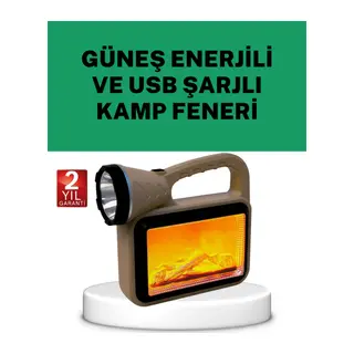 Güneş Enerjili Alev Efektli Lamba – COB Teknolojili, Dış Mekan Aydınlatma