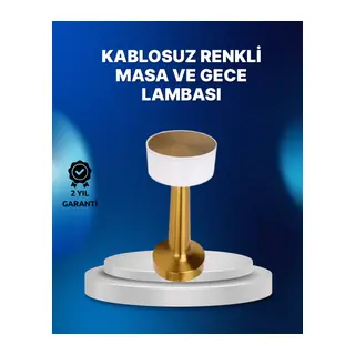 Kablosuz Dokunmatik Masa Lambası – Şık Modern Metal Gövde, USB Şarjlı