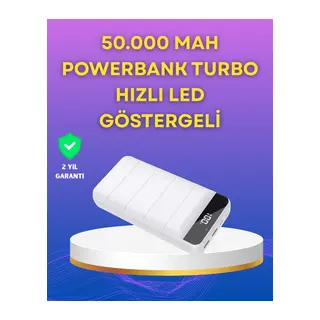 Lightning ve Type-C Girişli 50000mAh Powerbank