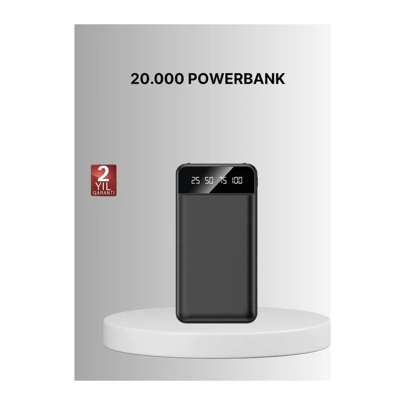Taşınabilir 20.000 mAh Hızlı Şarj Powerbank 4 Çıkışlı