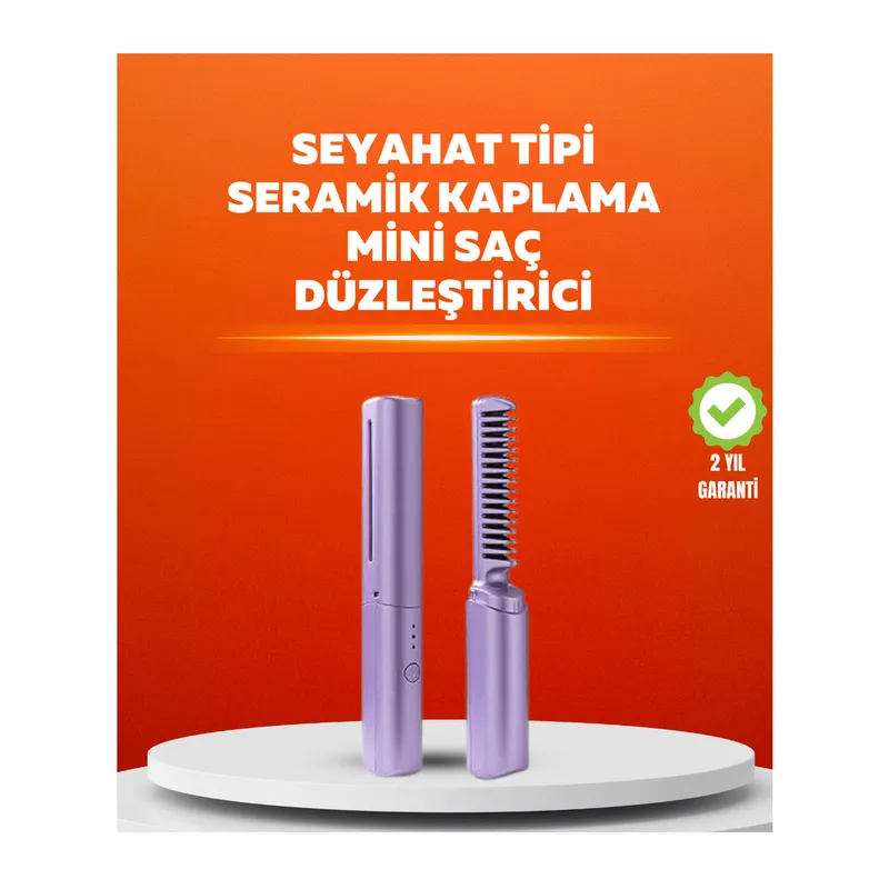 USB Şarjlı Kablosuz Saç Düzleştirici – Seyahat ve Günlük Kullanım