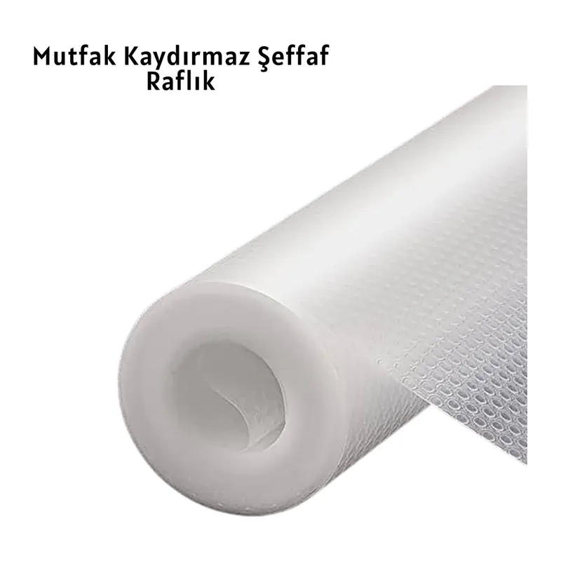 kaydırmaz şeffaf raflık
