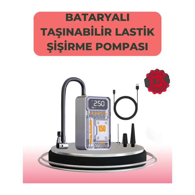 Çok Fonksiyonlu Araç, Bisiklet, Top Uyumlu Elektrikli Hava Pompası