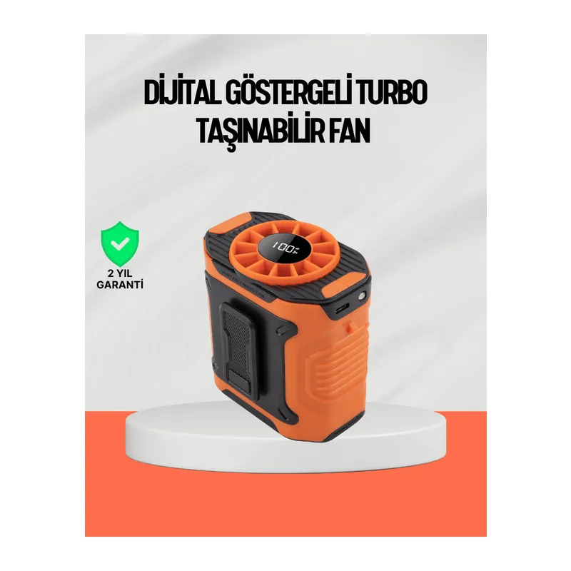 USB Şarjlı Güçlü Hız Ayarlı El ve Bel Fanı