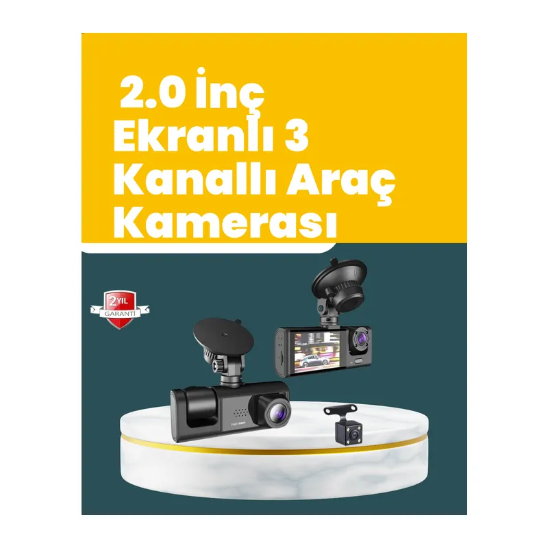 Full HD Çift Yönlü Araç Kamerası Hareket Algılama Döngüsel Kayıt
