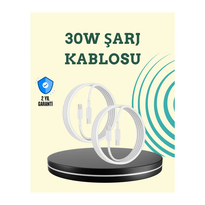 Aşırı Şarj ve Pil Koruması ile Akıllı Çipli Lightning Kablo 1.2m