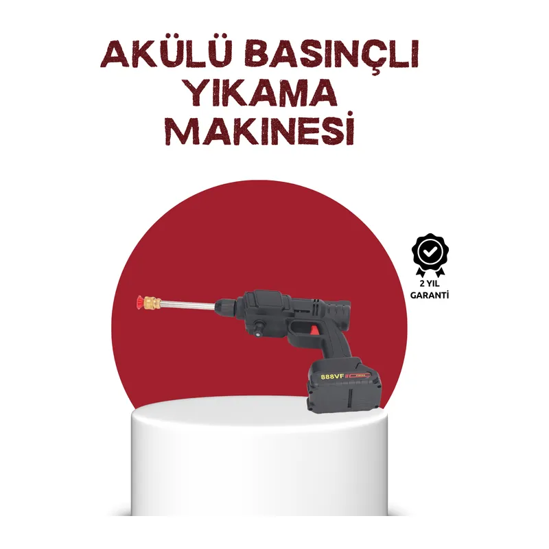 Çok Fonksiyonlu Şarjlı Basınçlı Yıkama Tabancası Ev Araç Bahçe